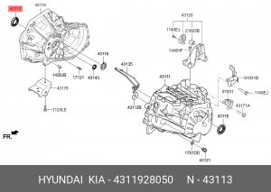 Сальник дифференциала 4311928050 HYUNDAI KIA