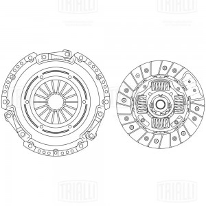 Сцепление в сборе Ford Focus II (05-) 1.4i/1.6i (аналог SACHS) (без муфты) (FR 1 FR 1004 TRIALLI