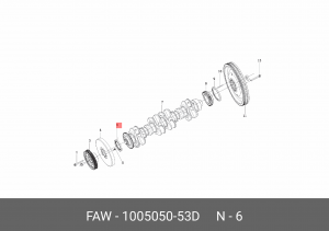 Сальник коленвала передний (4180,4250,3310) FAW 100505053D FAW