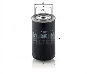 Фильтр масляный W950/7 W 950-7 MANN FILTER