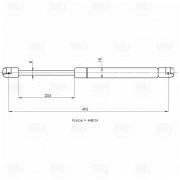 Упор газовый (амортизатор) Skoda Fabia II (07-) (крышки багажника) (GS 1807) GS1807 TRIALLI