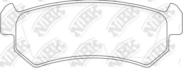 Колодки тормозные CHEVROLET Lacetti (-06),Nubira (1.4/1.8) (03-) задние (4шт.) N PN0376 NIBK
