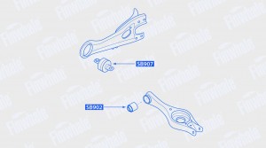 Сайлентблок продольного рычага задней подвески Hyundai I30/Elantra 2006-/Kia Cee SB907 FINWHALE