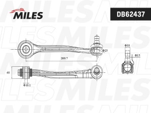 Рычаг передней подвески правый передний AUDI A8 09- (LEMFORDER 3577601) DB62437 DB62437 MILES