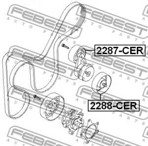 Ролик обводной 2288-CER 2288-CER FEBEST