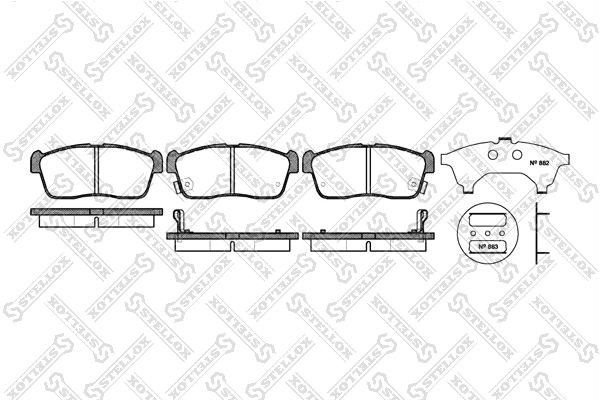 724 02=FDB1532 !колодки дисковые п.\Suzuki Ignis 1.3i 00-03, Daihatsu YRV 1.3i 4 735-002B-SX STELLOX