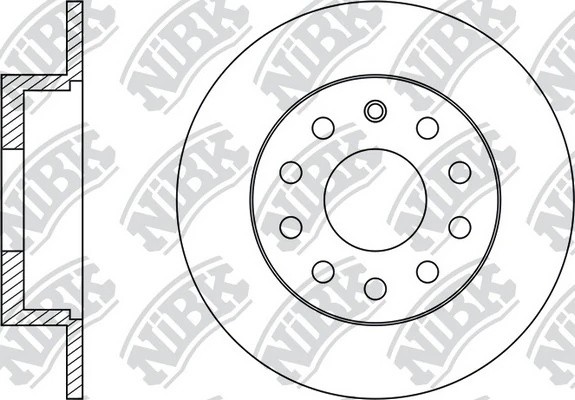 Диск тормозной VW Golf 5,6 AUDI A3 SKODA Octavia (1Z,5E),Yeti задний (1шт.) NIBK RN33005 NIBK