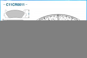 Тормозные колодки передние Low Metallic C11CR0011 C11CR0011 CWORKS