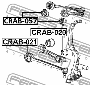 Сайлентблок передн поеречн тяги CHRYSLER 300C 2004- CRAB-021 CRAB-021 FEBEST