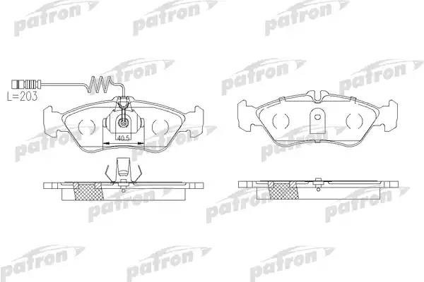 Колодки тормозные дисковые задн PBP1045 PBP1045 PATRON