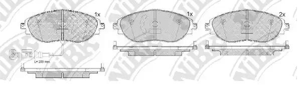 Колодки тормозные дисковые PN0559W PN0559W NIBK