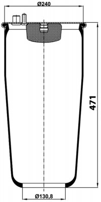 MAN 4-SERIE TGA (2000-2008) без стакана T0070-4884V1 TOPCOVER