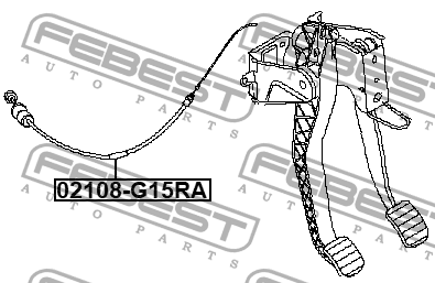 Трос сцепления 02108-G15RA 02108-G15RA FEBEST