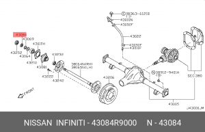ГАЙКА ПОДШИПНИКА 43084R9000 NISSAN