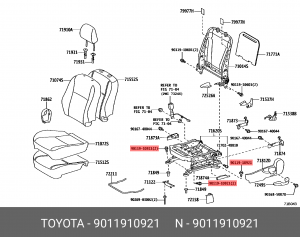 Болт крепления сидения 90119-10921 90119-10921 TOYOTA