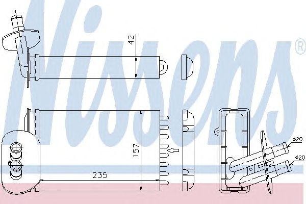 Радиатор отопителя VW T4 NISSENS 73977 NISSENS