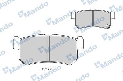 Колодки тормозные SSANGYONG Actyon (06-),Kyron (05-),Rexton (06-) (5-LINK) задни MBF015336 MANDO
