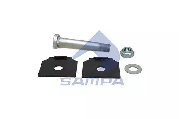 Палец BPW рессоры в сборе (палец,гайка,шайба,пластины) SAMPA 070.621 SAMPA