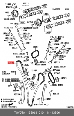 Цепь грм 13506-31010 13506-31010 TOYOTA