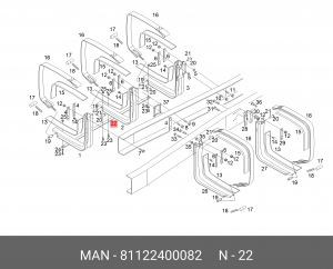 Усиление топливного бака левого MAN 81122400082 MAN