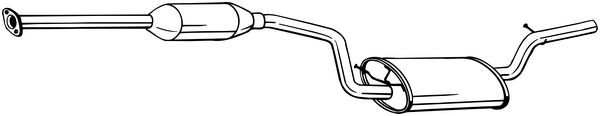 Глушитель MAZDA 3 (02-) средняя часть BOSAL 288203 BOSAL