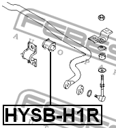 втулка стабилизатора заднего!\ Hyundai Starex 4WD 96-02 HYSB-H1R FEBEST