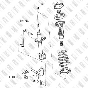 Тяга стабилизатора передняя левая/правая TOYOTA Camry/Previa 00- FP0746 FP0746 FIXAR