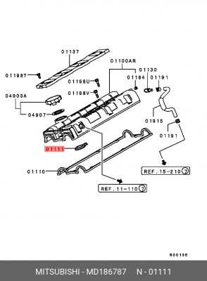 ПРОКЛАДКА СВЕЧНОГО КОЛОДЦА LANCER C... MD186787 MITSUBISHI