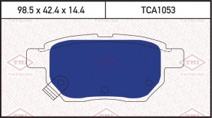 Колодки тормозные дисковые задние TOYOTA Corolla/Auris/Verso/Prius 07- TCA1053 TCA1053 TATSUMI