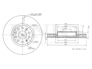 Диск тормозной передний BRD-20601 UNIO