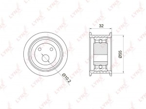 Ролик натяжной ВАЗ-2112 ремня ГРМ LYNX PB-1026 LYNXAUTO
