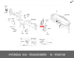 954A0D4BR0 БЛОК УПРАВЛЕНИЯ ЦЕНТРАЛЬНЫМ ЗАМКОМ 954A0D4BR0 HYUNDAI KIA