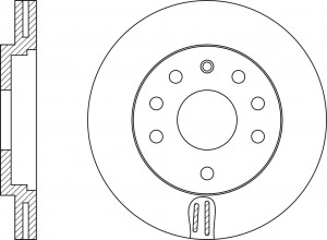Диск тормозной передний OPEL ASTRA G/H 98-09/MERIVA 03-/ZAFIRA 99- RN1112 RN1112 NIBK