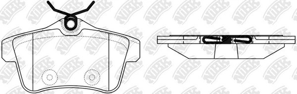 Колодки тормозные PEUGEOT 3007 (09-) CITROEN C4,DS4 задние (4шт.) NIBK PN0473 NIBK