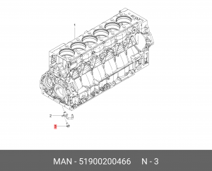 6-гранный наборный винт M6X12-10.9-MAN18 51900200466 MAN