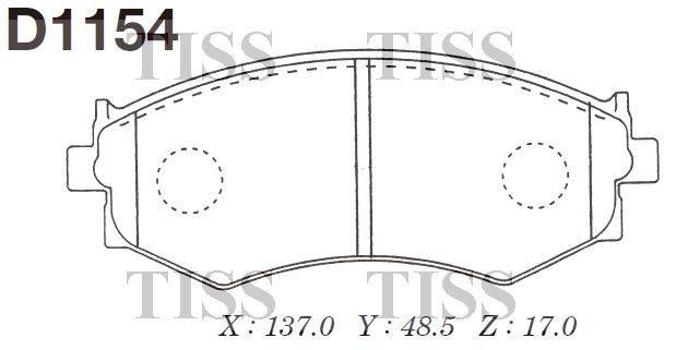 D1154-01 287 00=Y01-262WK !колодки дисковые п.\ Nissan Primera 1.8-2.0 90-96 D1154 MK KASHIYAMA