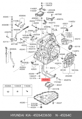 Трубка KIA Soul масляная АКПП OE 4526423650 HYUNDAI KIA