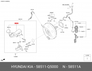 ГЛАВНЫЙ ТОРМОЗНОЙ ЦИЛИНДР 58511Q5000 HYUNDAI KIA
