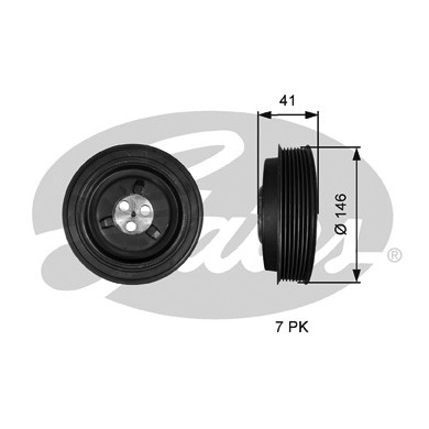 Шкив коленвала (7845-10134) TVD1134 TVD1134 GATES