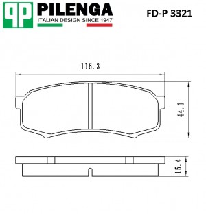 Колодки тормозные дисковые задние LAND CRUISER FD-P3321 FDP3321 PILENGA