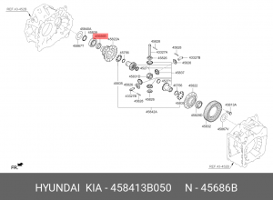 Подшипник роликовый игольчатый 458413B050 458413B050 HYUNDAI KIA