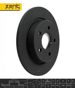 диск тормозной задний Z05983 ZENTPARTS