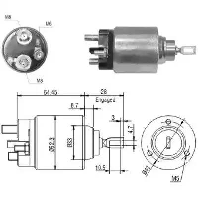 Реле втягивающее FORD Fiesta,Mondeo стартера MEAT&DORIA 46040 MEAT DORIA