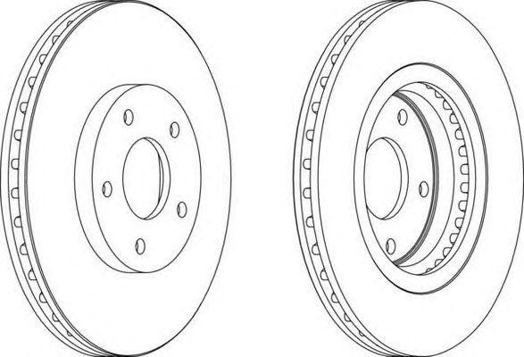 Диск тормозной передний  2шт DDF1589 FERODO