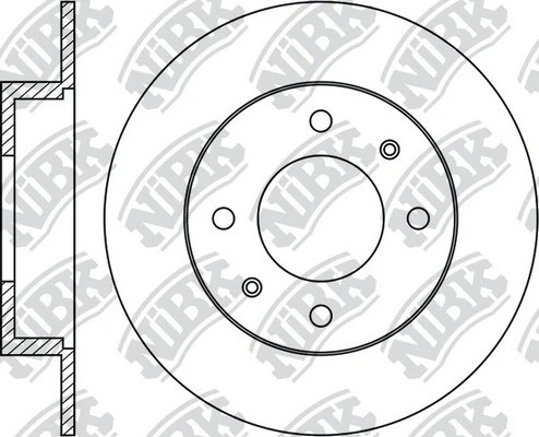 Диск тормозной NISSAN Almera (95-00),Sunny (90-95) задний (1шт.) NIBK RN1096 NIBK