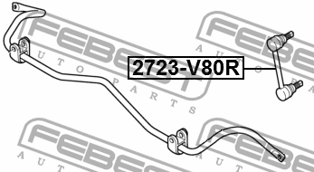 ТЯГА СТАБИЛИЗАТОРА ЗАДНЯЯ подходит для VOLVO XC90 2003-2014 2723-S80R 2723-S80R FEBEST