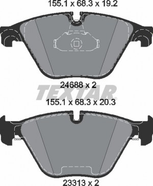 Колодки тормозные BMW 5 (F10),7 (F01) передние (4шт.) TEXTAR 2468801 TEXTAR
