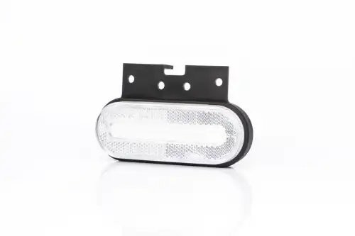 фонарь габаритный! белый со светоотр., LED, с проводом 0.5м, 124х51мм, на кроншт FT070BKLED FRISTOM