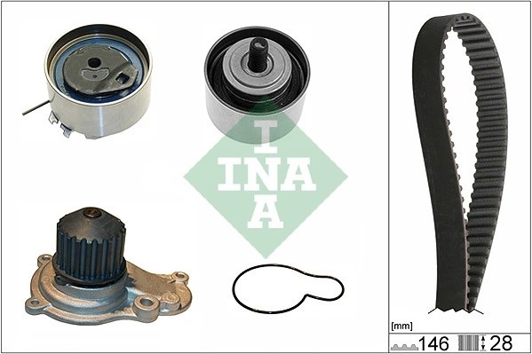 Комплект ГРМ с насосом CHRYSLER VOYGER IV 2.4 530064130 530 0641 30 INA