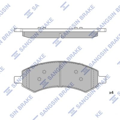 Колодки тормозные дисковые DODGE DAKOTA 06 (D1084) SP1785 SP1785 SANGSIN